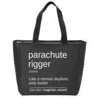 Parachute Rigger Definition Design Skydiving Packer Zip Tote Bag