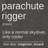 Parachute Rigger Definition Design Skydiving Packer Vector Backpack