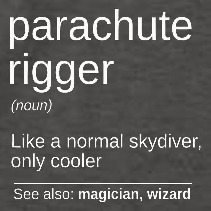 Parachute Rigger Definition Design Skydiving Packer Vector Backpack