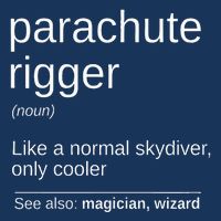 Parachute Rigger Definition Design Skydiving Packer Infant Baby Jersey Bodysuit