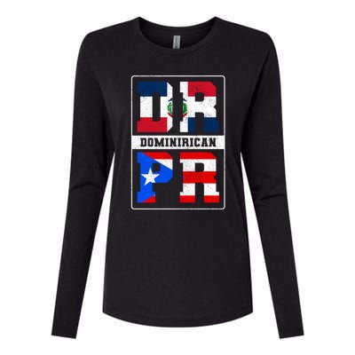 Puerto Rican Dominican Republic Dominirican Flag Pride Cute Gift Womens Cotton Relaxed Long Sleeve T-Shirt