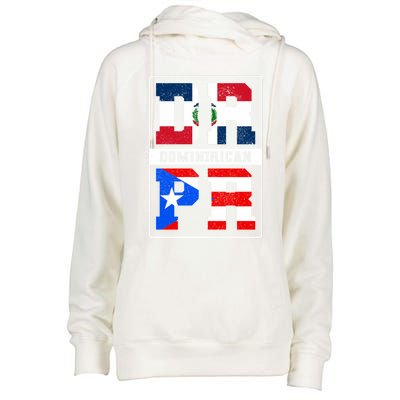 Puerto Rican Dominican Republic Dominirican Flag Pride Cute Gift Womens Funnel Neck Pullover Hood