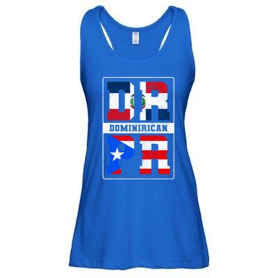 Puerto Rican Dominican Republic Dominirican Flag Pride Cute Gift Ladies Essential Flowy Tank