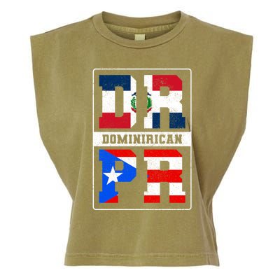 Puerto Rican Dominican Republic Dominirican Flag Pride Cute Gift Garment-Dyed Women's Muscle Tee