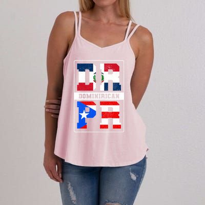 Puerto Rican Dominican Republic Dominirican Flag Pride Cute Gift Women's Strappy Tank