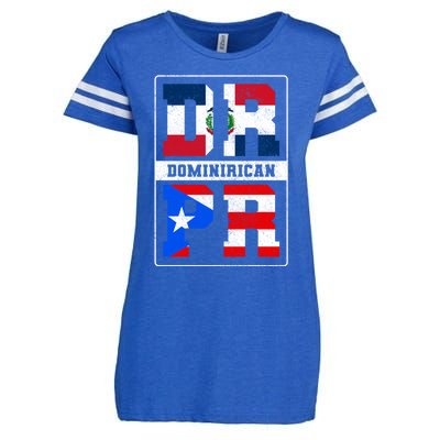 Puerto Rican Dominican Republic Dominirican Flag Pride Cute Gift Enza Ladies Jersey Football T-Shirt