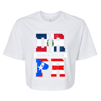 Puerto Rican Dominican Republic Dominirican Flag Pride Cute Gift Bella+Canvas Jersey Crop Tee