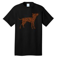 Prague Ratter Dog Silhouette Halloween Pumpkin Tall T-Shirt