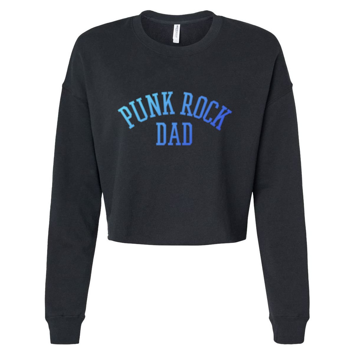 Punk Rock Dad Gift Tattoos Punker Rocker Ska Band Music Funny Gift Cropped Pullover Crew