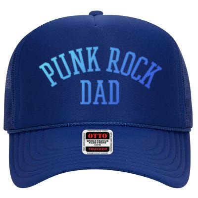 Punk Rock Dad Gift Tattoos Punker Rocker Ska Band Music Funny Gift High Crown Mesh Back Trucker Hat