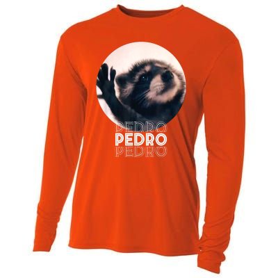 Pedro Racoon Dance Popular Internet Meme Mapache Dance Cooling Performance Long Sleeve Crew