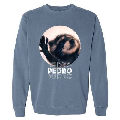 Pedro Racoon Dance Popular Internet Meme Mapache Dance Garment-Dyed Sweatshirt