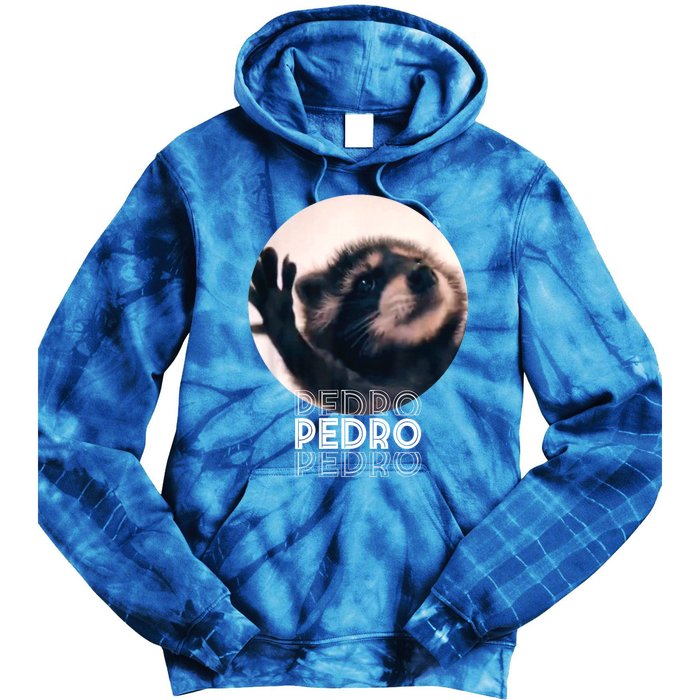 Pedro Racoon Dance Popular Internet Meme Mapache Dance Tie Dye Hoodie