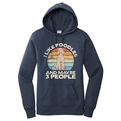 Poodle Retro Dog Lover Funny Poodle Women's Pullover Hoodie