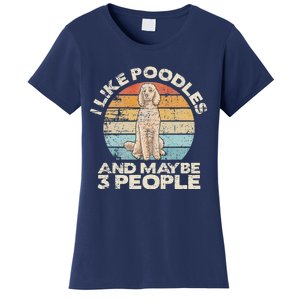 Poodle Retro Dog Lover Funny Poodle Women's T-Shirt