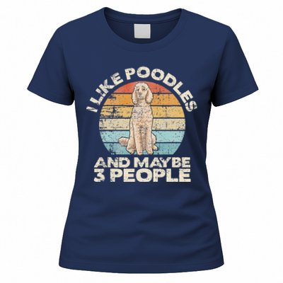 Poodle Retro Dog Lover Funny Poodle Women's T-Shirt