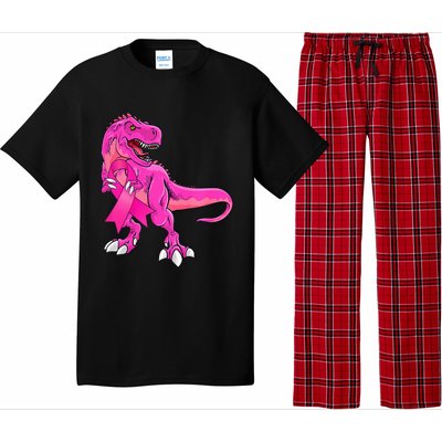 Pink Ribbon Dinosaur Breast Cancer Awareness Pajama Set