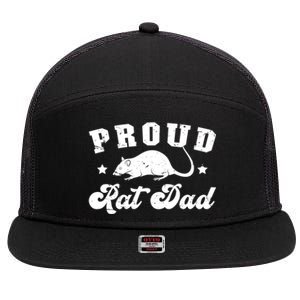 Proud Rat Dad Rat Owner Rat Father Gift 7 Panel Mesh Trucker Snapback Hat