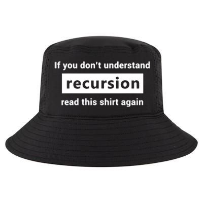 Programmer Recursion Definition Programming Gift For Coders Cool Comfort Performance Bucket Hat