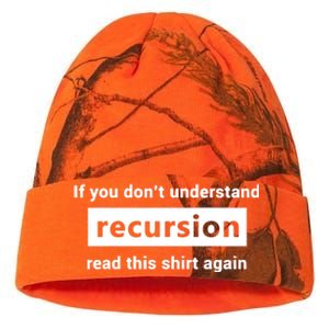 Programmer Recursion Definition Programming Gift For Coders Kati Licensed 12" Camo Beanie