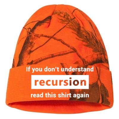 Programmer Recursion Definition Programming Gift For Coders Kati Licensed 12" Camo Beanie