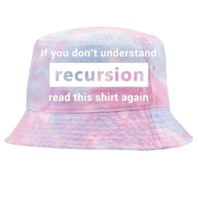 Programmer Recursion Definition Programming Gift For Coders Tie-Dyed Bucket Hat