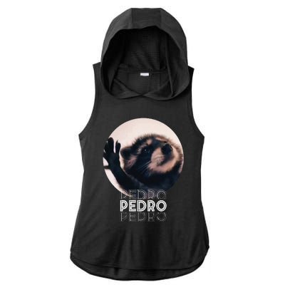 Pedro Racoon Dance Popular Internet Meme Mapache Dance Ladies PosiCharge Tri-Blend Wicking Draft Hoodie Tank