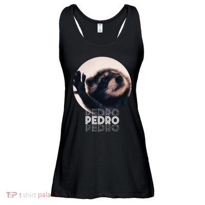 Pedro Racoon Dance Popular Internet Meme Mapache Dance Ladies Essential Flowy Tank