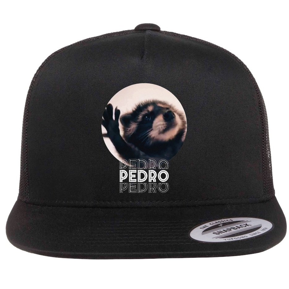 Pedro Racoon Dance Popular Internet Meme Mapache Dance Flat Bill Trucker Hat
