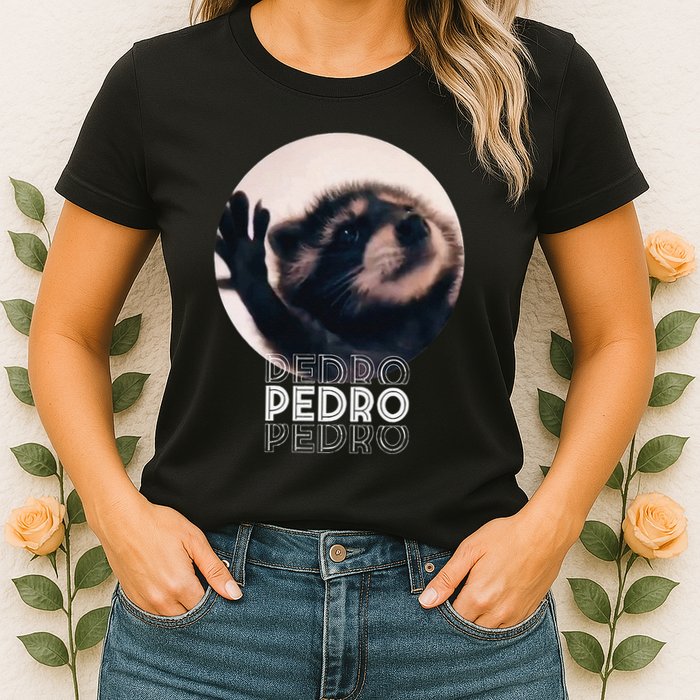 Pedro Racoon Dance Popular Internet Meme Mapache Dance Womens T-Shirt