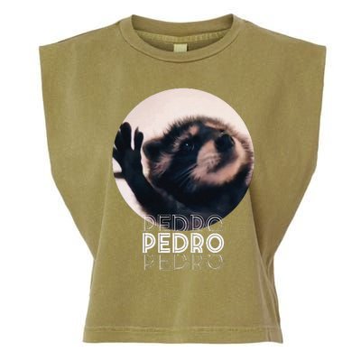 Pedro Racoon Dance Popular Internet Meme Mapache Dance Garment-Dyed Women's Muscle Tee