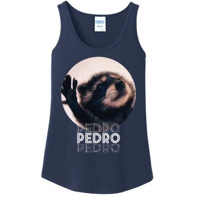 Pedro Racoon Dance Popular Internet Meme Mapache Dance Ladies Essential Tank