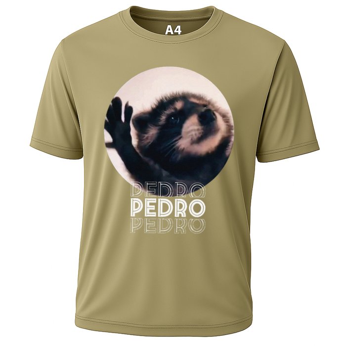 Pedro Racoon Dance Popular Internet Meme Mapache Dance Cooling Performance Crew T-Shirt
