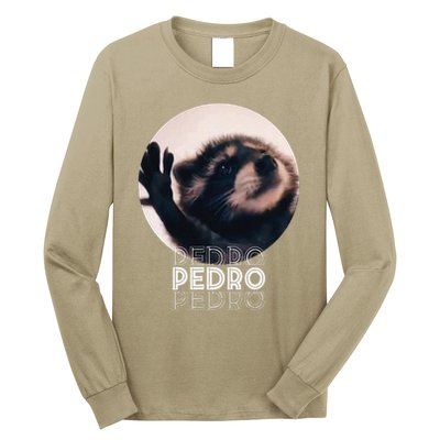 Pedro Racoon Dance Popular Internet Meme Mapache Dance Long Sleeve Shirt