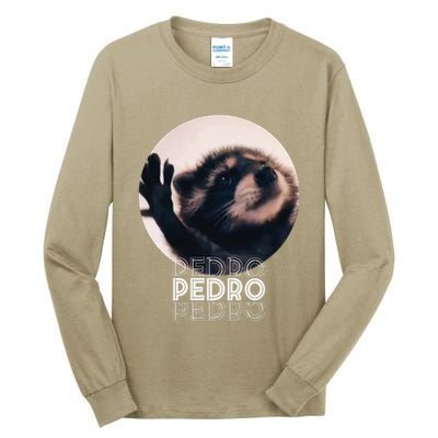 Pedro Racoon Dance Popular Internet Meme Mapache Dance Tall Long Sleeve T-Shirt