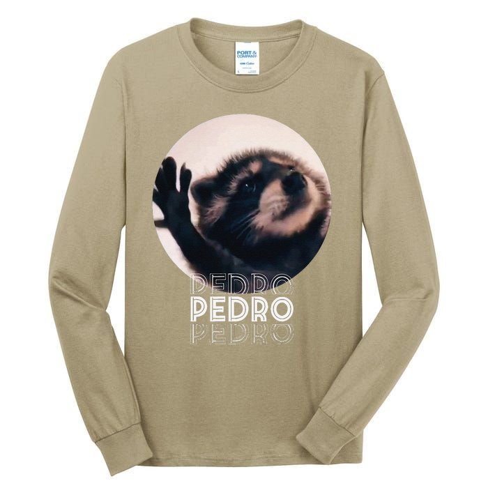 Pedro Racoon Dance Popular Internet Meme Mapache Dance Tall Long Sleeve T-Shirt