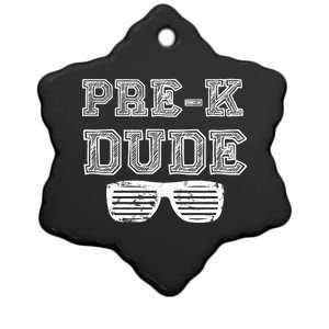 Pre-K Dude Ceramic Star Ornament