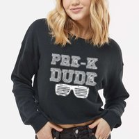 Pre-K Dude Cropped Pullover Crew