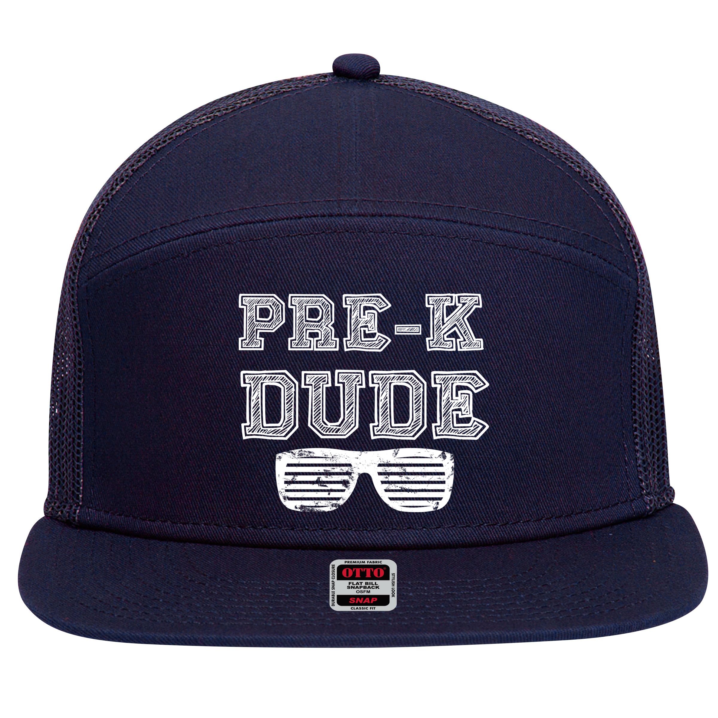 Pre-K Dude 7 Panel Mesh Trucker Snapback Hat