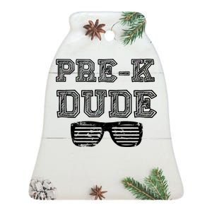 Pre-K Dude Ceramic Bell Ornament