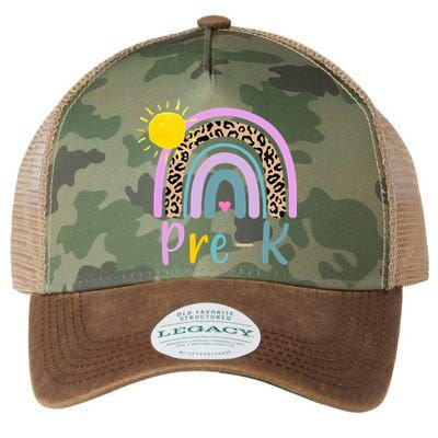 Pre-K Rainbow Teacher Student Back To School Legacy Tie Dye Trucker Hat