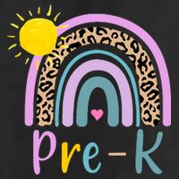 Pre-K Rainbow Teacher Student Back To School 7 Panel Mesh Trucker Snapback Hat
