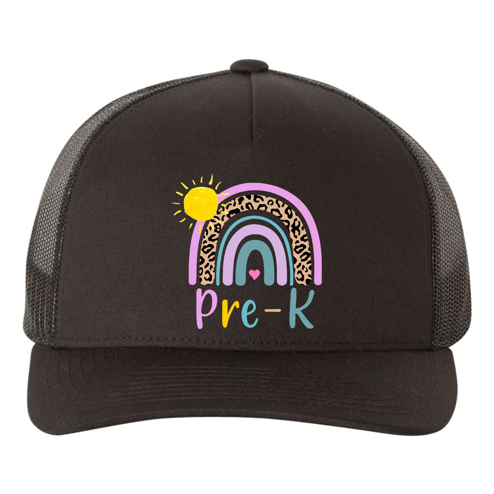 Pre-K Rainbow Teacher Student Back To School Yupoong Adult 5-Panel Trucker Hat