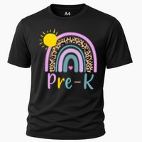 Pre-K Rainbow Teacher Student Back To School Cooling Performance Crew T-Shirt