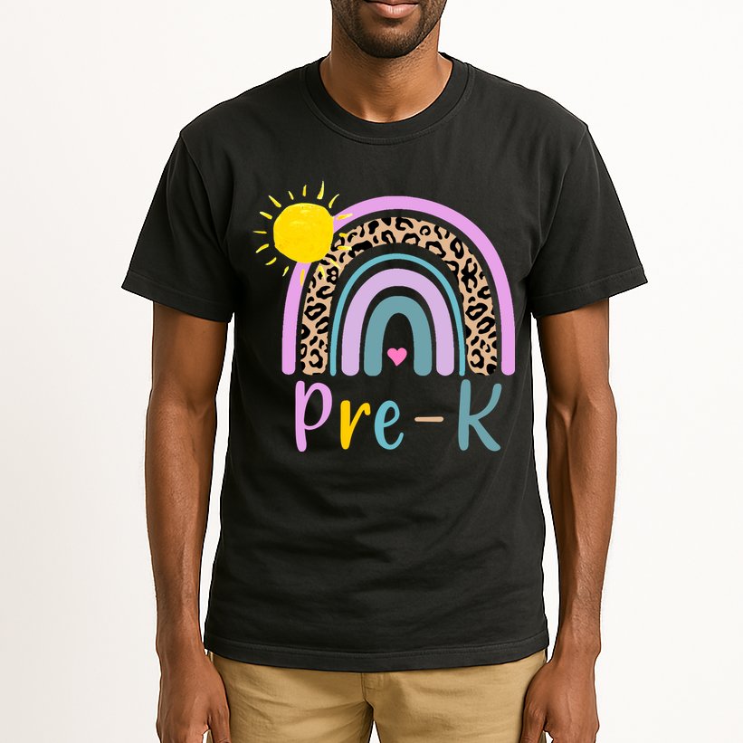 Pre-K Rainbow Teacher Student Back To School Tall T-Shirt