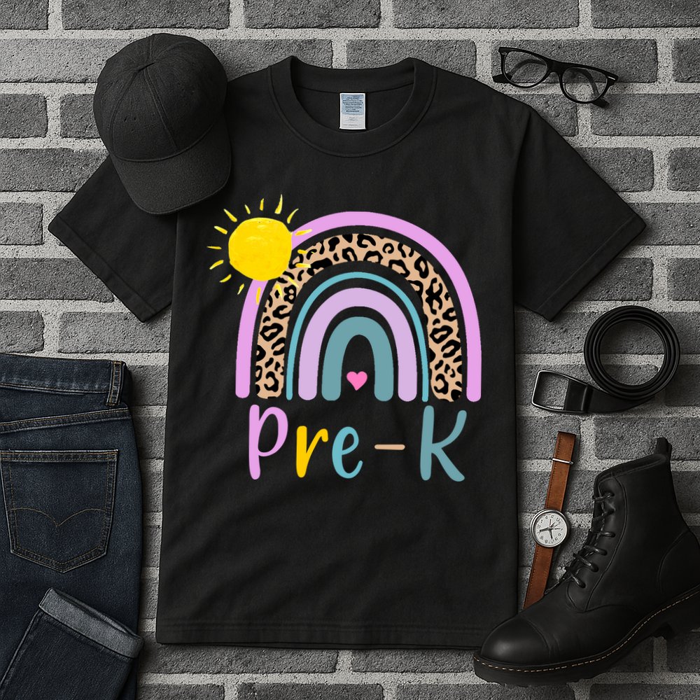 Pre-K Rainbow Teacher Student Back To School Tall T-Shirt