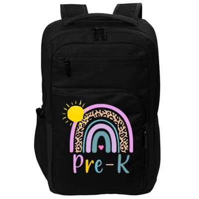 Pre-K Rainbow Teacher Student Back To School Impact Tech Backpack