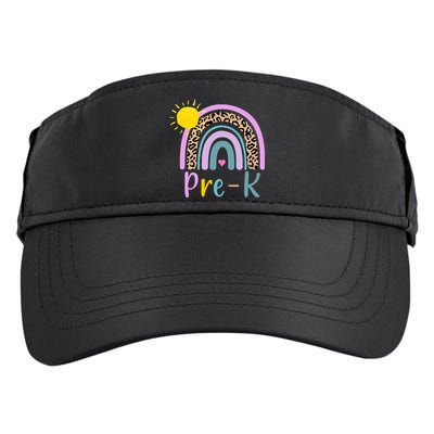 Pre-K Rainbow Teacher Student Back To School Adult Drive Performance Visor