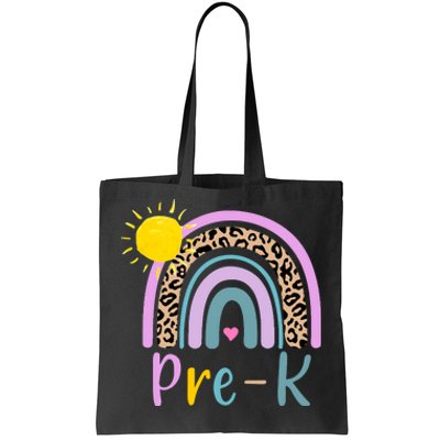 Pre-K Rainbow Teacher Student Back To School Tote Bag