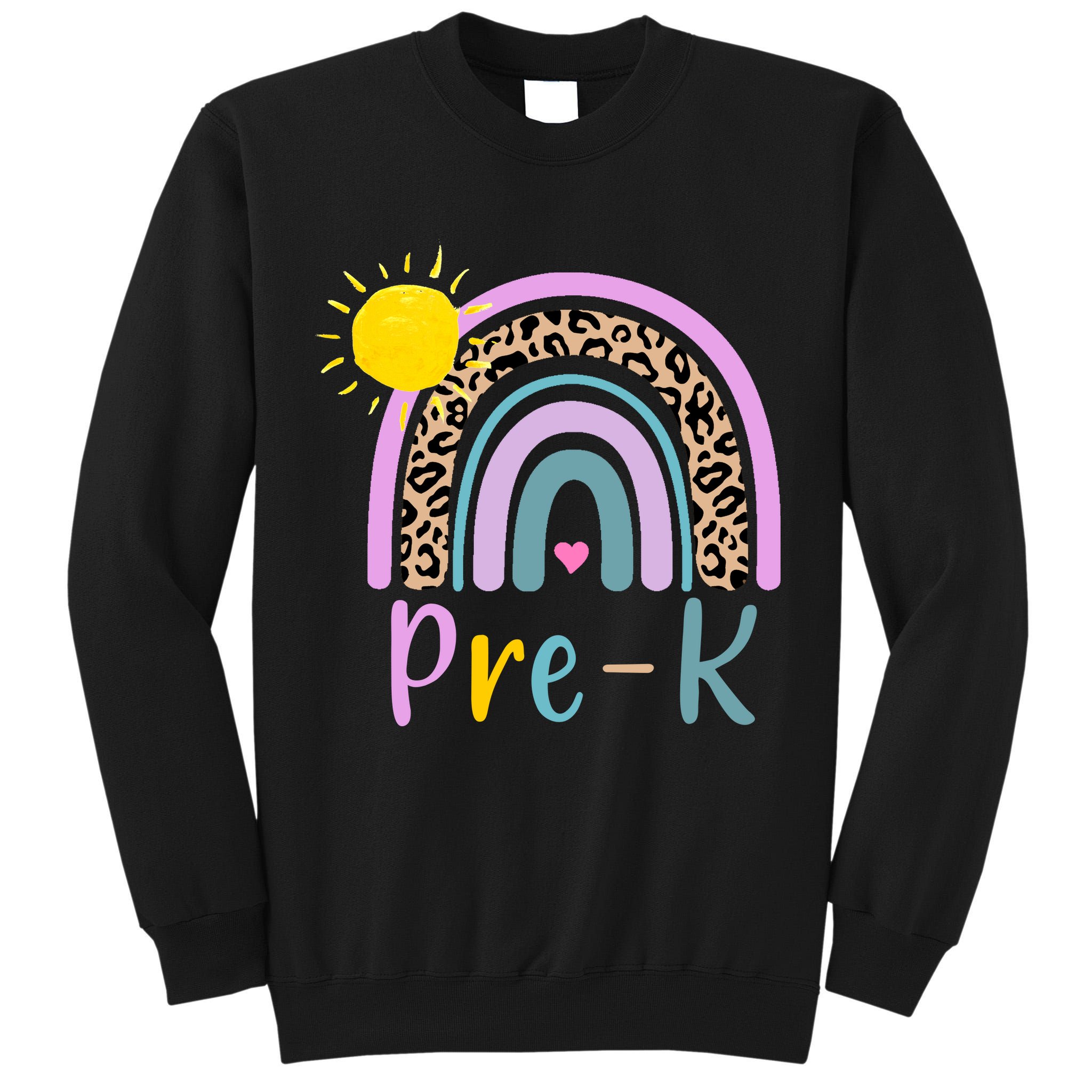 Pre-K Rainbow Teacher Student Back To School Tall Sweatshirt